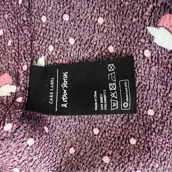 & Other Stories Women's Maroon Floral Wrap V-Neck Dress - Picture 10 of 13